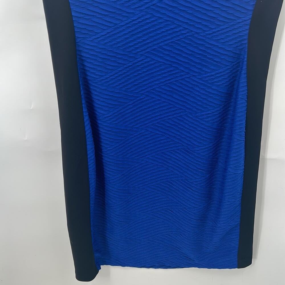 Enfocus Women's Sleeveless Blue & Black Color Block Dress Size 12 - Picture 10 of 13
